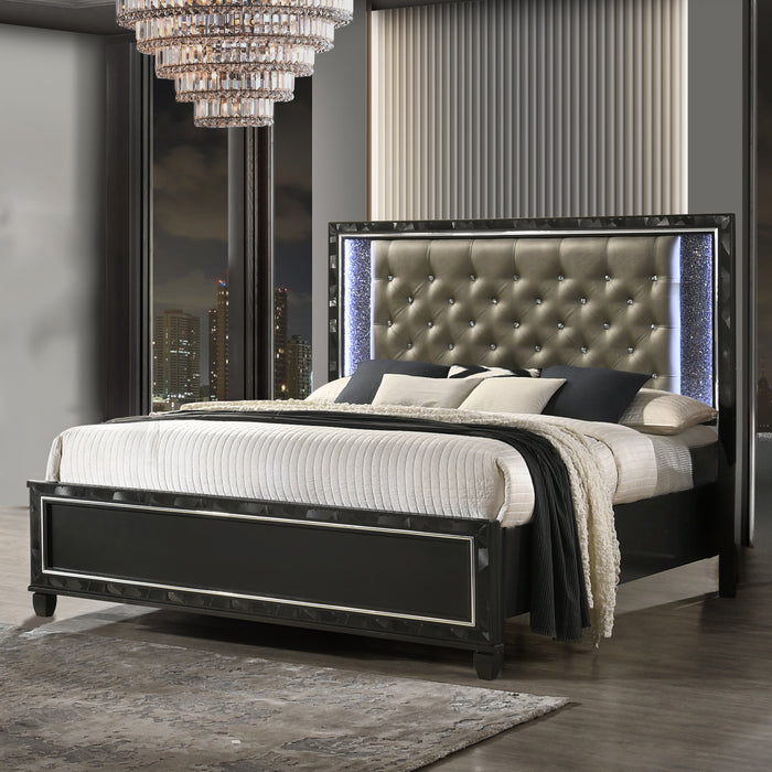 RADIANCE - 5/0 Q BED -BLACK