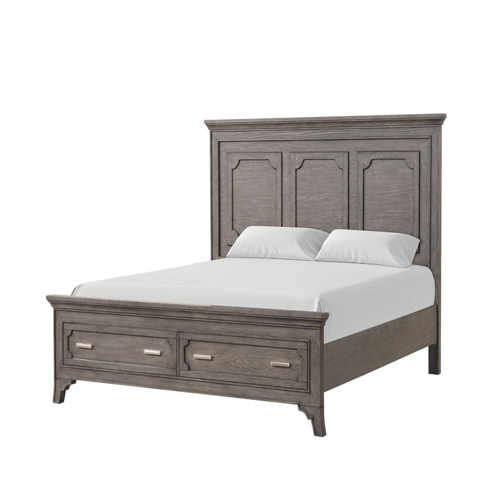 LISBON 5''0" QUEEN BED-GRAY