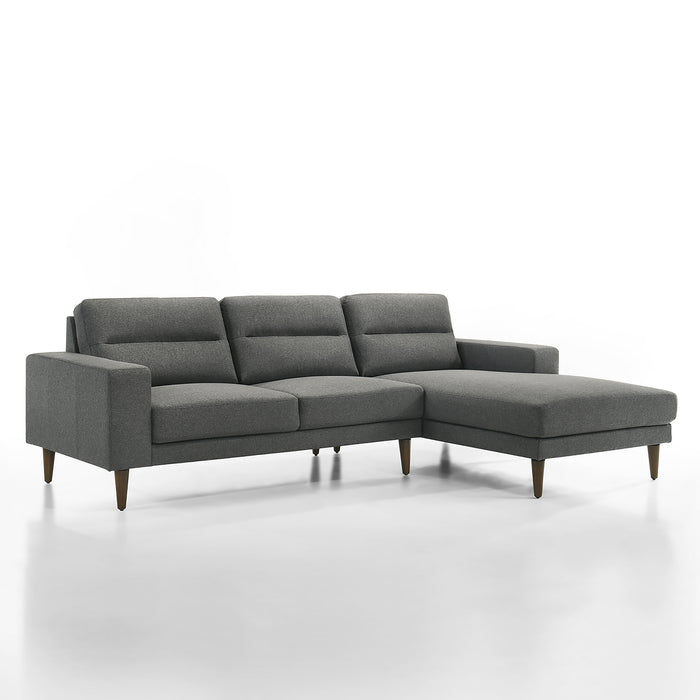 VALE 2 PCS - CHAISE  SECTIONAL - GRAY