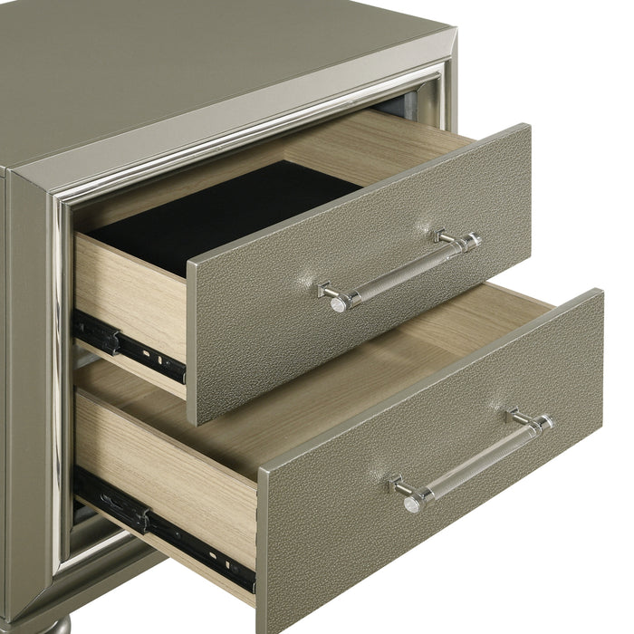 LUMINA NIGHTSTAND- SILVER