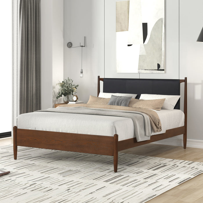 IAN 5/0 QUEEN PLATFORM  BED (HB,FB,RLS,SLTS)-CHERRY