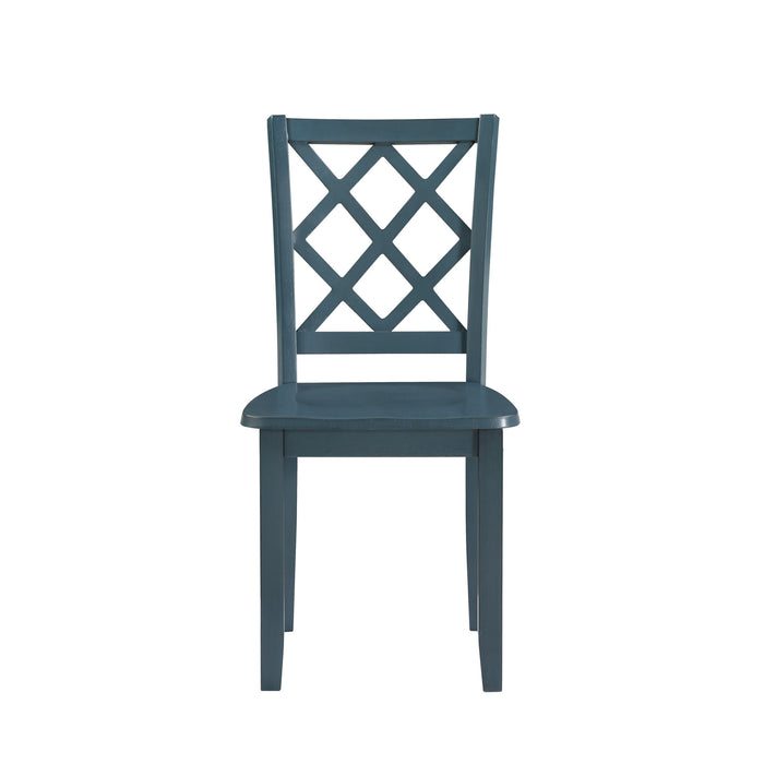 TRELLIS DINING CHAIR (2 PER CARTON) - BLUE