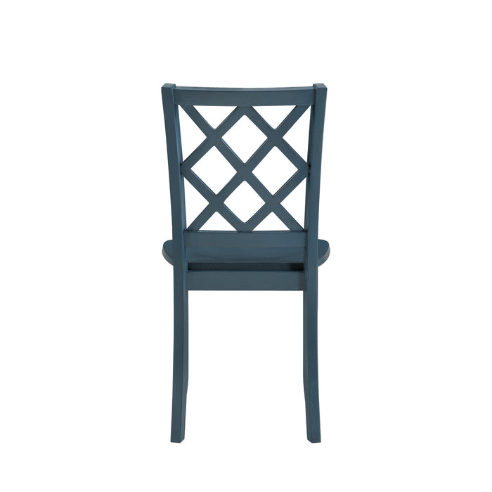 TRELLIS DINING CHAIR (2 PER CARTON) - BLUE