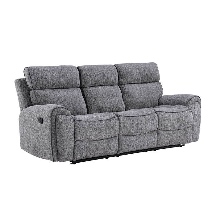 OMNI  SOFA W/DUAL RECLINER-GRAY