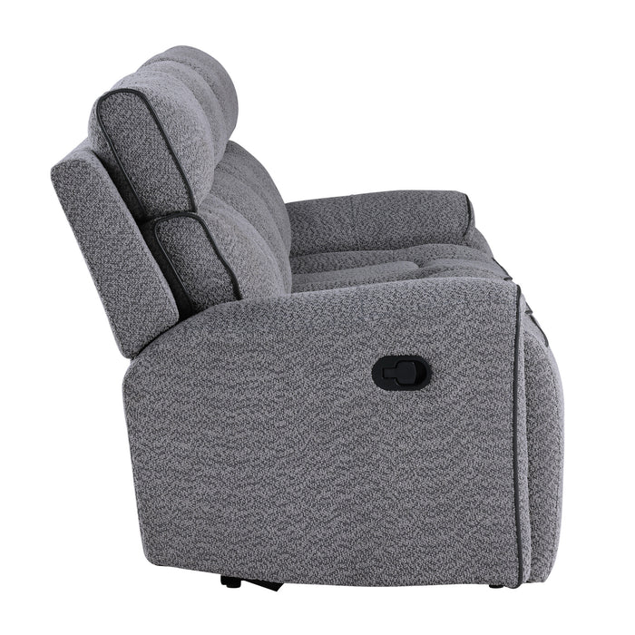 OMNI  SOFA W/DUAL RECLINER-GRAY