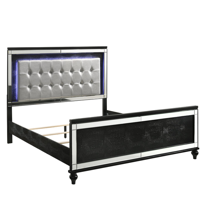 VALENTINO 5/0 Q BED - BLACK