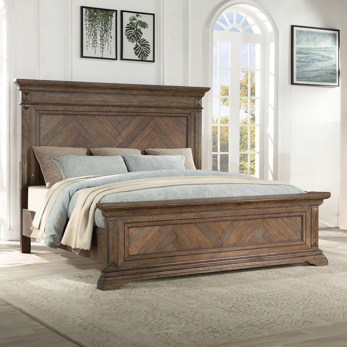 MAR VISTA 6/6 EK BED -WALNUT