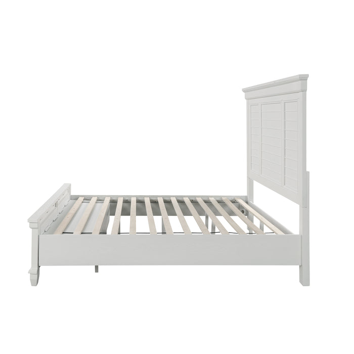 JAMESTOWN  - 6/0 WK BED W /STORAGE - WHT