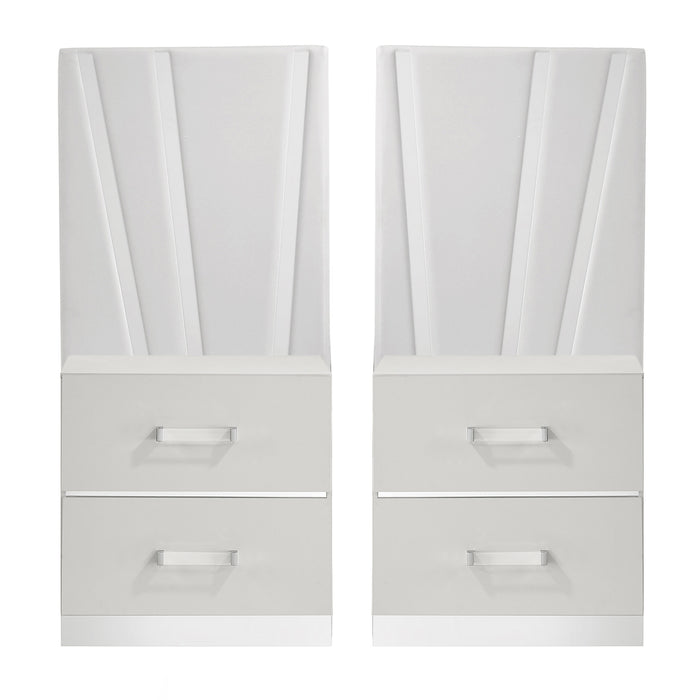 EUROPA NIGHTSTAND PANELS, SET OF 2 - WHITE