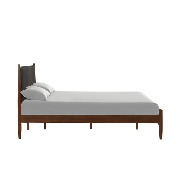 IAN 5/0 QUEEN PLATFORM  BED (HB,FB,RLS,SLTS)-CHERRY