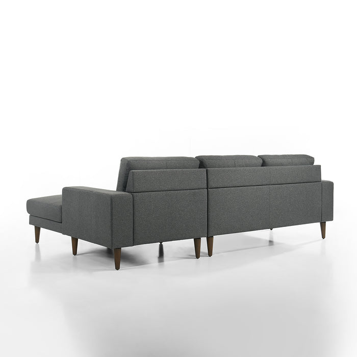 VALE 2 PCS - CHAISE  SECTIONAL - GRAY