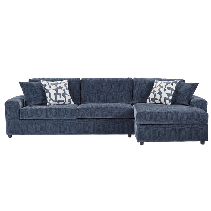 TRISTAN  2 PC CHAISE SECTIONAL - INDIGO BLUE