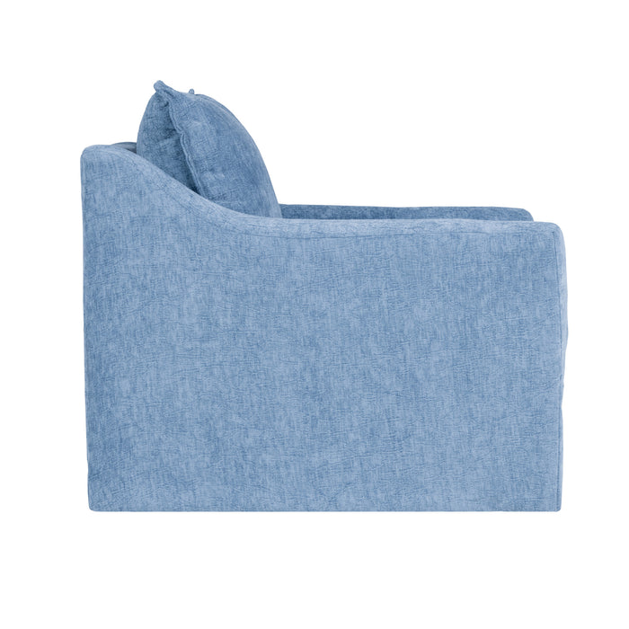 SYLVIE SWIVEL CHAIR-BLUE SLATE