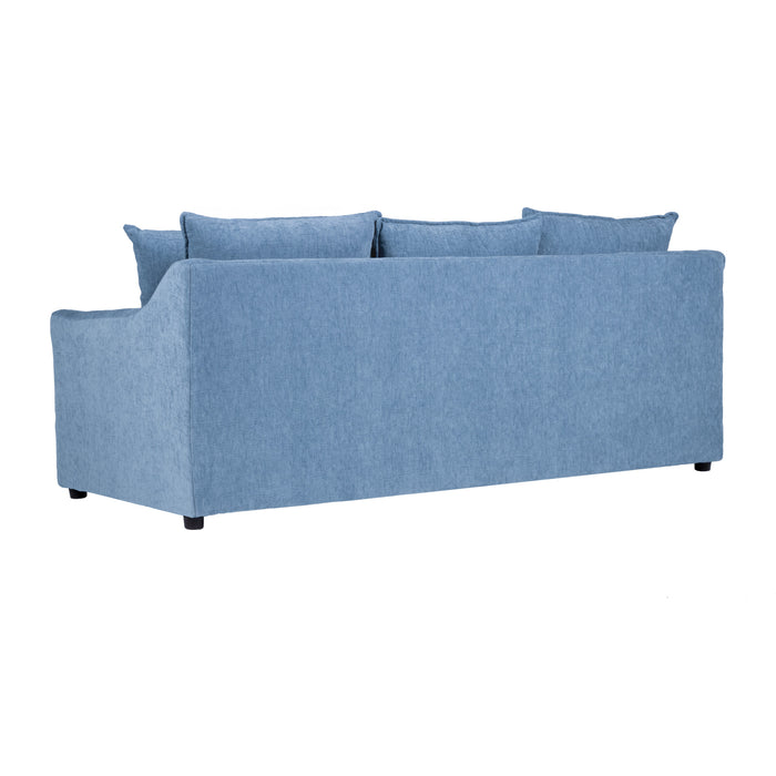 SYLVIE SOFA W/4 ACCENT PILLOWS-SLATE BLUE