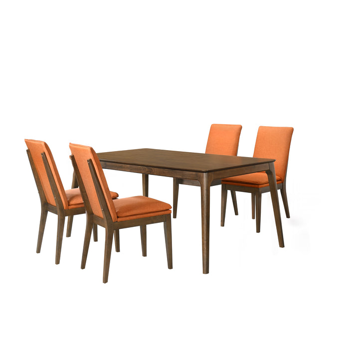 MAGGIE DINING TABLE W / 4 TERRACOTTA CHAIRS