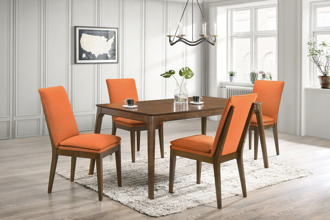 MAGGIE DINING TABLE W / 4 TERRACOTTA CHAIRS