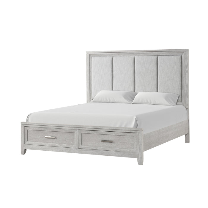 FIONA 6/6 KING BED, MIST GRAY