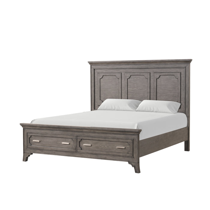 LISBON 6''6" KING BED-GRAY