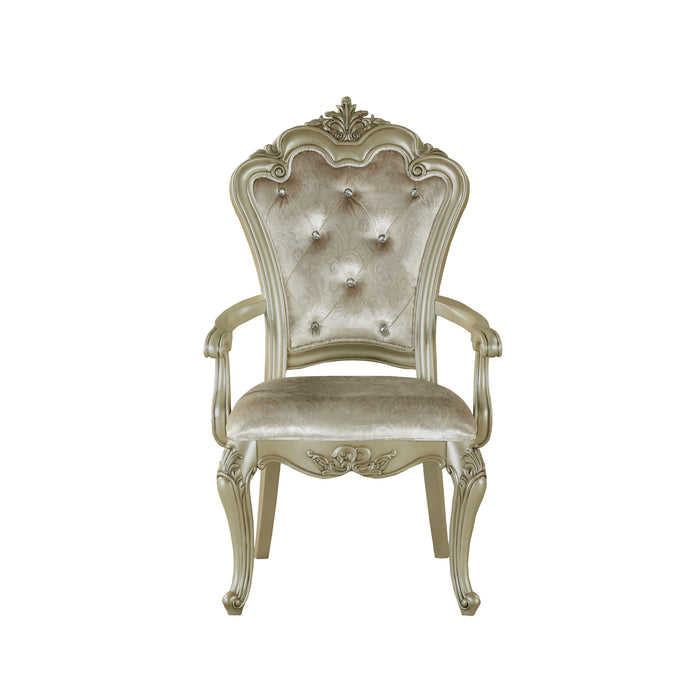 MONIQUE ARM CHAIR (2/CTN)-CHAMPAGNE