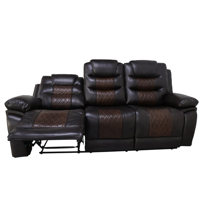 NIKKO  SOFA W/PWR FR-BROWN