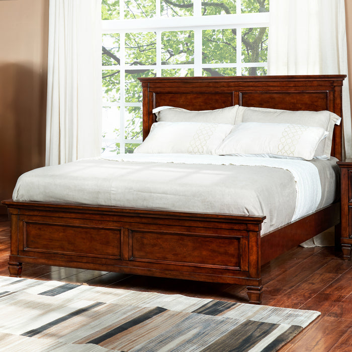 TAMARACK 6/6 EK BED - BRN CHERRY