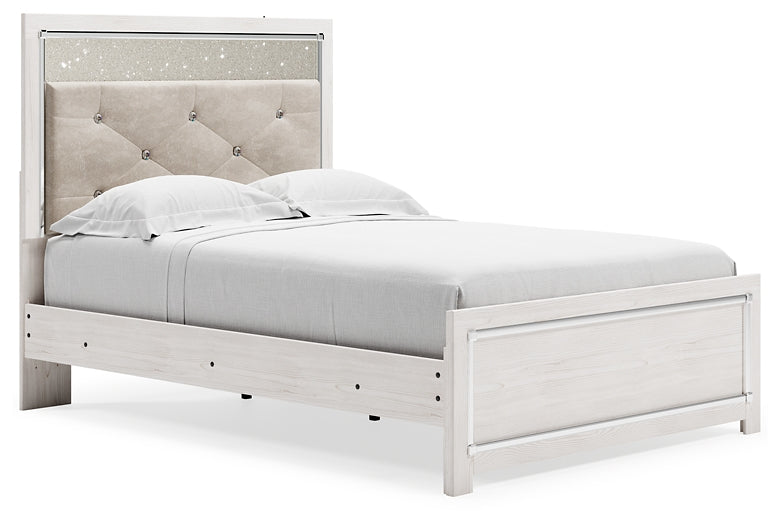 Altyra Full Panel Bed with Mirrored Dresser and Chest JR Furniture Store