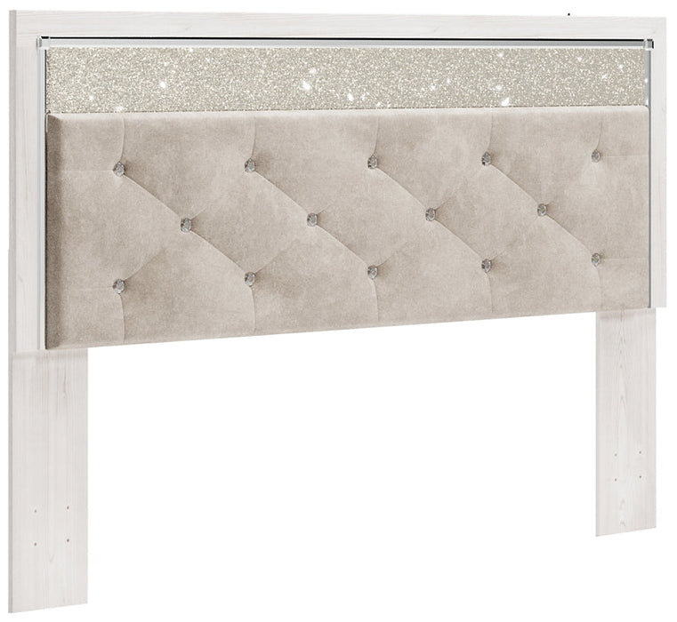 Altyra King Panel Headboard with Mirrored Dresser, Chest and 2 Nightstands JR Furniture Store