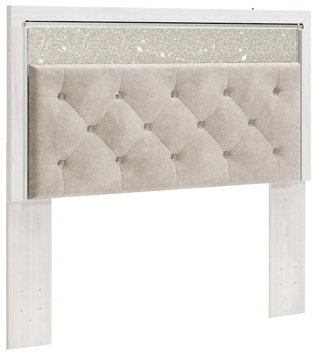 Altyra Queen Panel Headboard with Mirrored Dresser and Chest JR Furniture Store