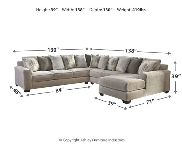 Ardsley 4-Piece Sectional with Ottoman JR Furniture Store