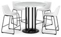 Centiar Counter Height Dining Table and 4 Barstools JR Furniture Store