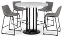 Centiar Counter Height Dining Table and 4 Barstools JR Furniture Store