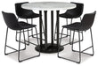 Centiar Counter Height Dining Table and 4 Barstools JR Furniture Store