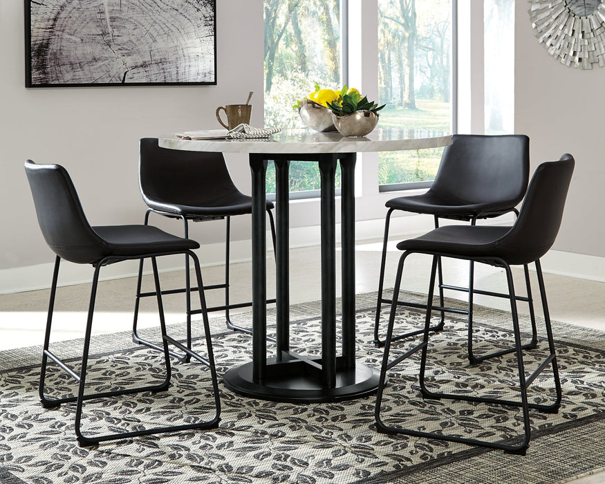 Centiar Counter Height Dining Table and 4 Barstools JR Furniture Store