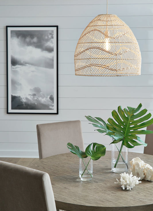 Coenbell Rattan Pendant Light (1/CN) JR Furniture Store