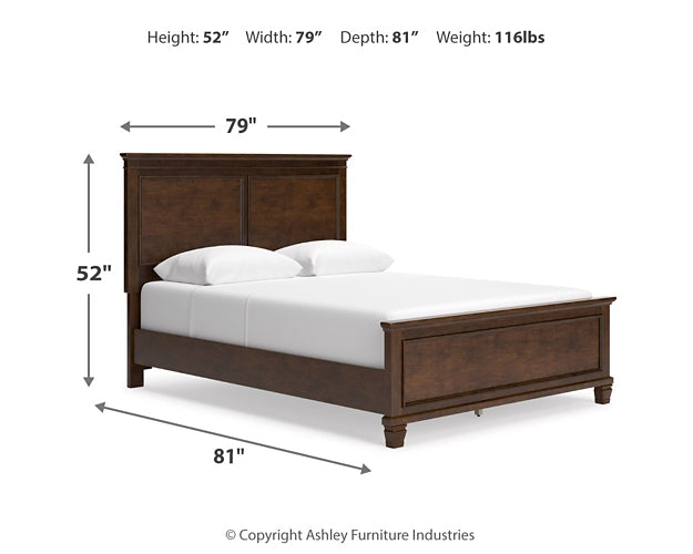 Danabrin Queen Panel Bed with Mirrored Dresser JR Furniture Store