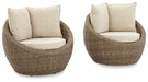 Danson Swivel Lounge w/Cushion (2/CN) JR Furniture Store