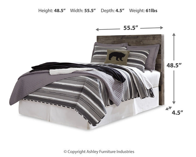 Derekson Full Panel Headboard with Mirrored Dresser and Chest JR Furniture Store