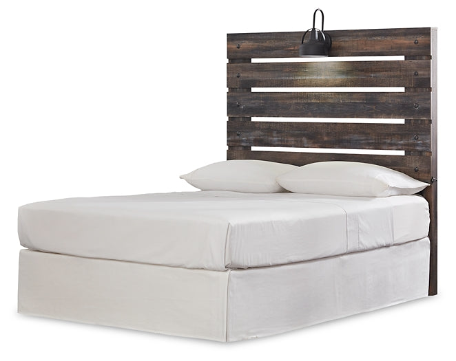 Drystan Full Panel Headboard with Mirrored Dresser, Chest and Nightstand JR Furniture Store