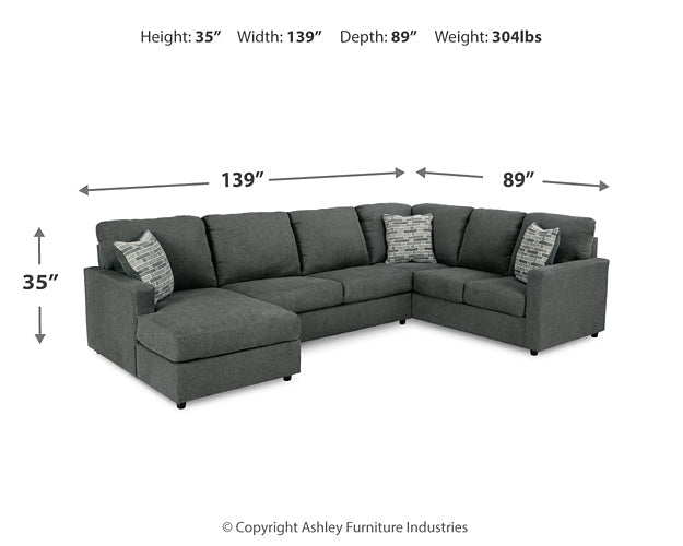 Edenfield 3-Piece Sectional with Ottoman JR Furniture Store