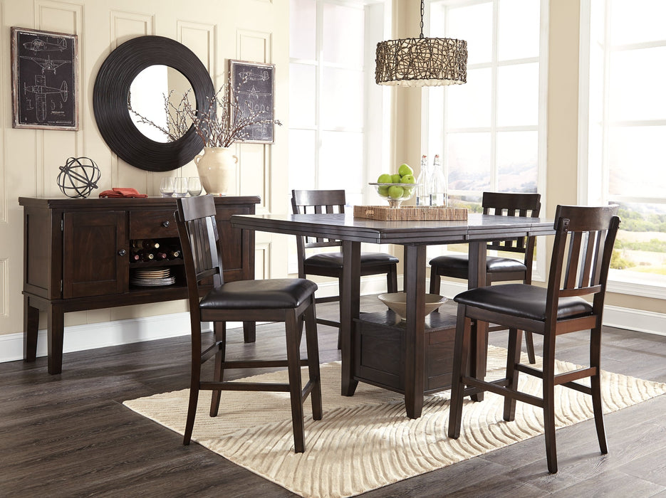 Haddigan Counter Height Dining Table and 4 Barstools with Storage JR Furniture Store