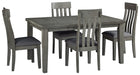 Hallanden Dining Table and 4 Chairs JR Furniture Store