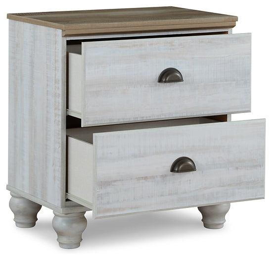 Haven Bay King Panel Storage Bed with Mirrored Dresser, Chest and Nightstand JR Furniture Store