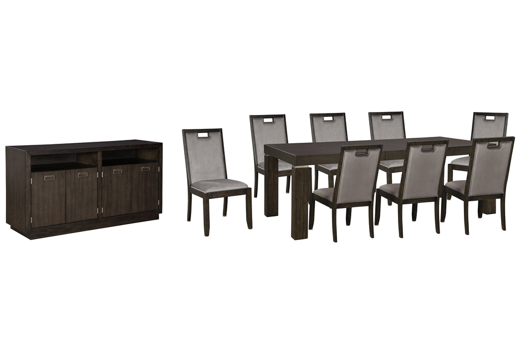 Hyndell Dining Table and 8 Chairs with Storage JR Furniture Storefurniture, home furniture, home decor