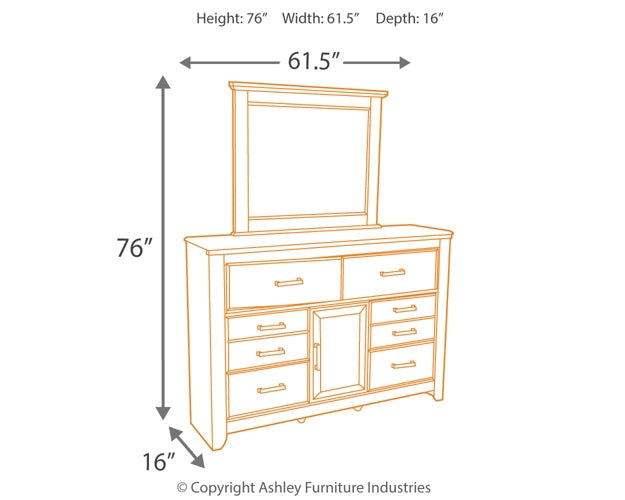 Juararo King/California King Panel Headboard with Mirrored Dresser and Chest JR Furniture Storefurniture, home furniture, home decor