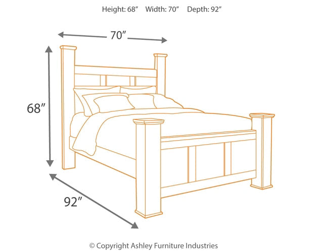 Juararo Queen Poster Bed with Mirrored Dresser JR Furniture Storefurniture, home furniture, home decor