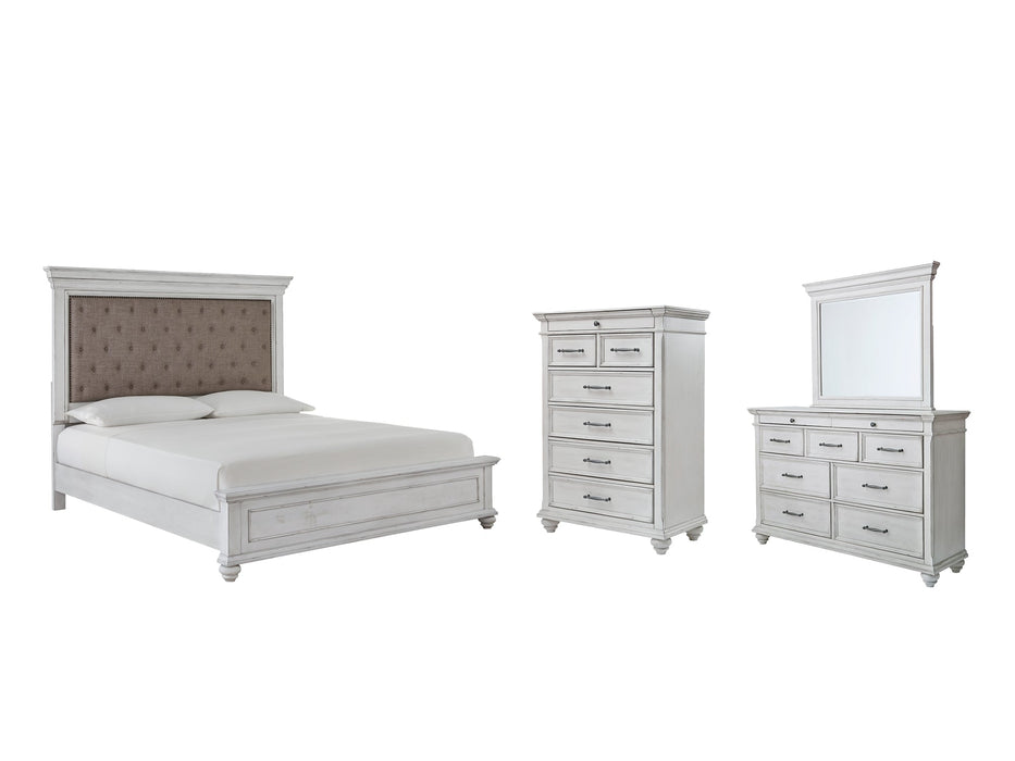 Kanwyn Queen Panel Bed with Mirrored Dresser and Chest JR Furniture Storefurniture, home furniture, home decor