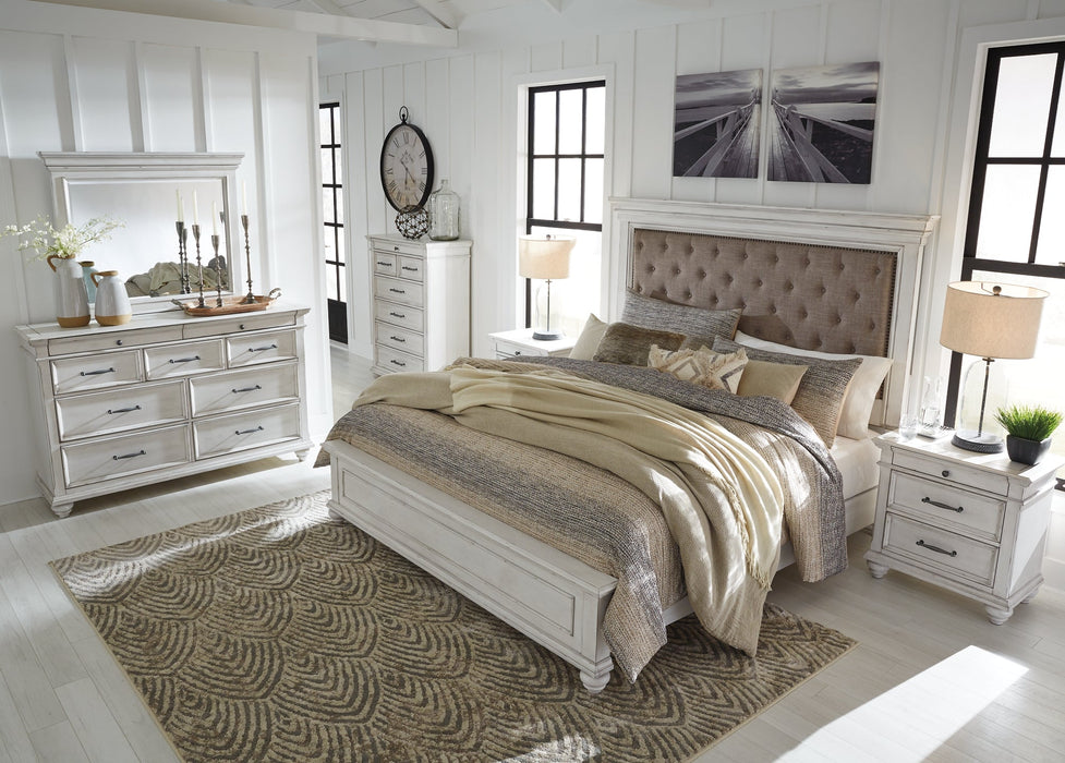 Kanwyn Queen Panel Bed with Mirrored Dresser and Chest JR Furniture Storefurniture, home furniture, home decor