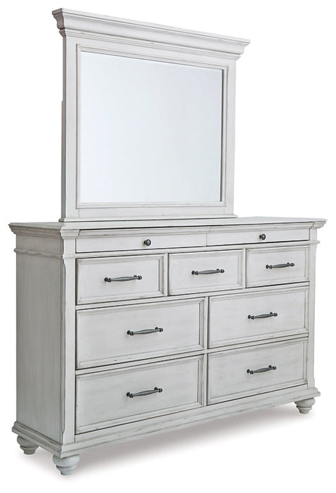 Kanwyn Queen Panel Bed with Mirrored Dresser and Chest JR Furniture Storefurniture, home furniture, home decor