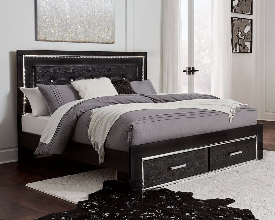 Kaydell King Panel Bed with Storage with Mirrored Dresser, Chest and 2 Nightstands JR Furniture Storefurniture, home furniture, home decor