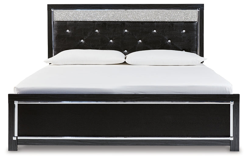 Kaydell King Upholstered Panel Bed with Mirrored Dresser, Chest and Nightstand JR Furniture Storefurniture, home furniture, home decor